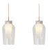 Nora Linear Pendant 3 Light Adjustable E27 Gold/White/Clear Glass With Frosted Inner-4