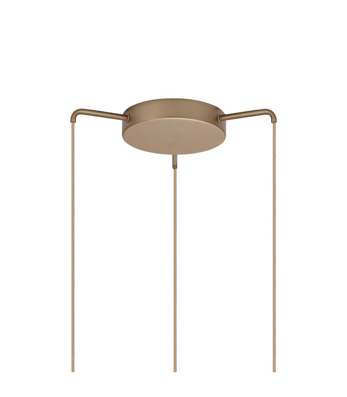 Nora Round Pendant 3 Light Adjustable E27 Gold/White/Clear Glass With Frosted Inner-3