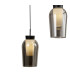 Nora Round Pendant 5 Light Adjustable E27 Black/Black Marble/Chrome Glass With Frosted Inner-6