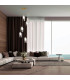 Nora Round Pendant 5 Light Adjustable E27 Gold/White/Clear Glass With Frosted Inner-3