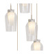 Nora Round Pendant 5 Light Adjustable E27 Gold/White/Clear Glass With Frosted Inner-5