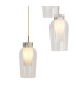 Nora Round Pendant 5 Light Adjustable E27 Gold/White/Clear Glass With Frosted Inner-6