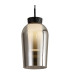 Nora Single Pendant 1 Light Adjustable E27 Black/Black Marble/Chrome Glass With Frosted Inner-4