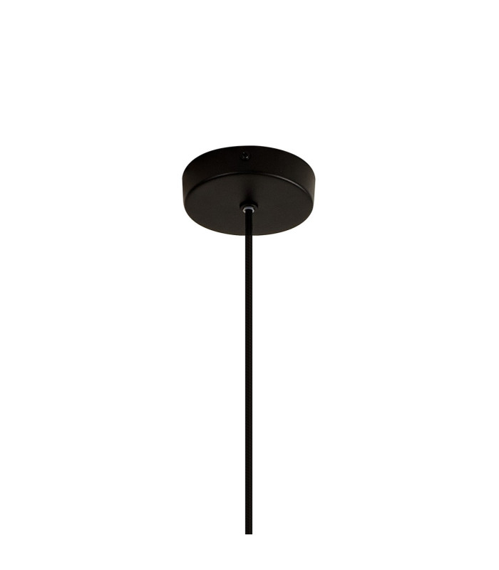 Nora Single Pendant 1 Light Adjustable E27 Black/Black Marble/Chrome Glass With Frosted Inner-5