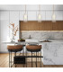 Nora Single Pendant 1 Light Adjustable E27 Gold/White/Clear Glass With Frosted Inner-3