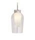 Nora Single Pendant 1 Light Adjustable E27 Gold/White/Clear Glass With Frosted Inner-5