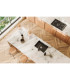 Nora Single Pendant 1 Light Adjustable E27 White/Wood/Clear Glass With Frosted Inner-4
