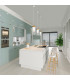 Nora Single Pendant 1 Light Adjustable E27 White/Wood/Clear Glass With Frosted Inner-5