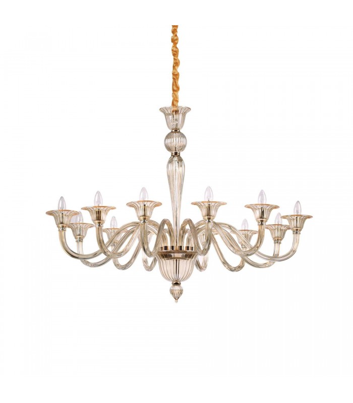 12 Light Pendant Light Amber, E14 - 1