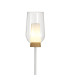 Nora Floor Lamp 1 Light E27 White/Wood/Clear Glass With Frosted Inner-4