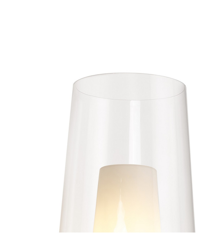 Nora Wall Lamp 1 Light E27 Gold/White/Clear Glass With Frosted Inner-4