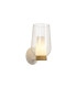 Nora Wall Lamp 1 Light E27 White/Wood/Clear Glass With Frosted Inner-1