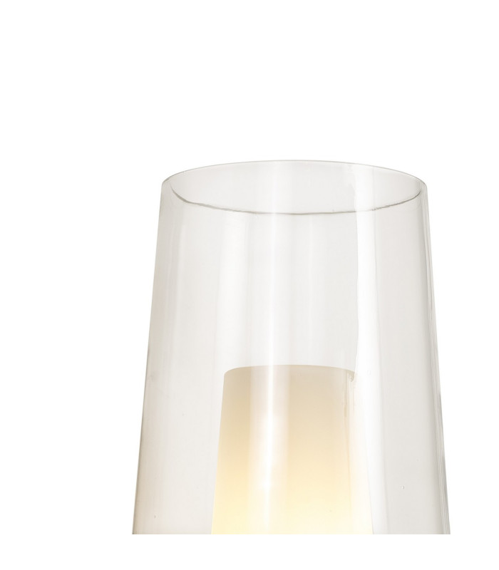 Nora Wall Lamp 1 Light E27 White/Wood/Clear Glass With Frosted Inner-4