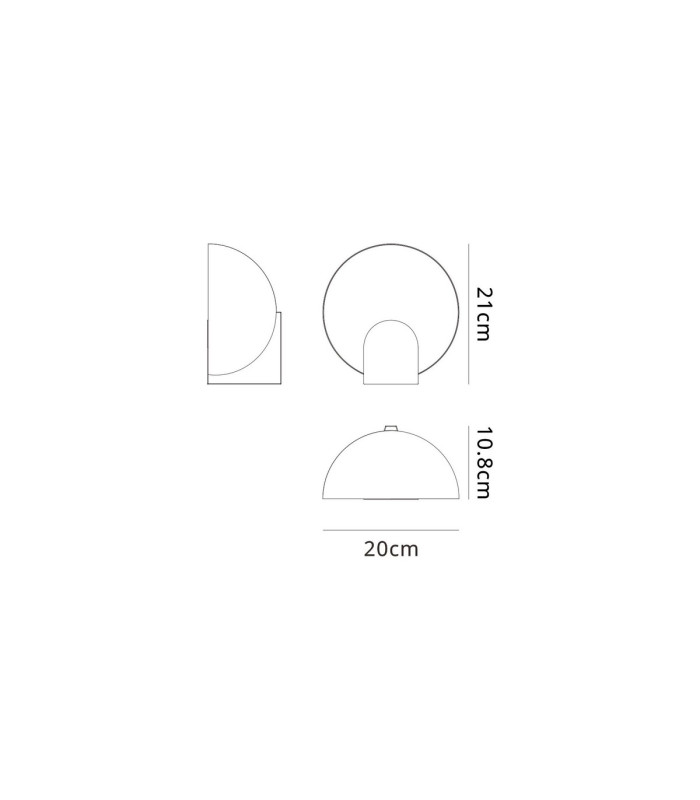 Oculo 20cm Wall Lamp 5W LED 3000K 400lm Satin Gold 3yrs Warranty-7