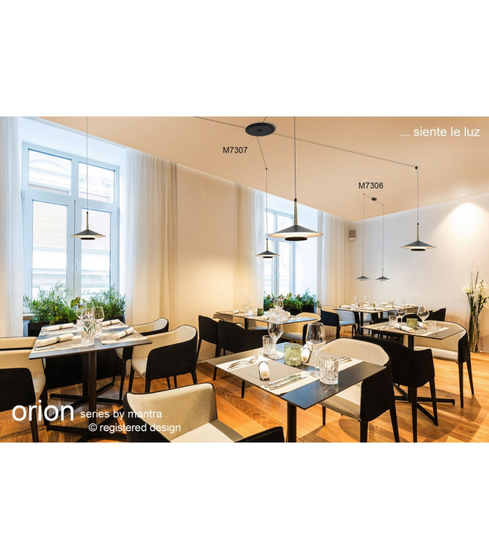 Orion 2 Light Linear Pendant  16W LED 3000K 1180lm Black