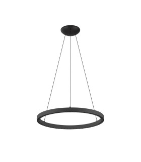 Riumar Ring Pendant 62cm 40W+15W LED 3 Way Relay 3000K 3800lm Black 3yrs Warranty-1