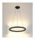 Riumar Ring Pendant 62cm 40W+15W LED 3 Way Relay 3000K 3800lm Black 3yrs Warranty-2