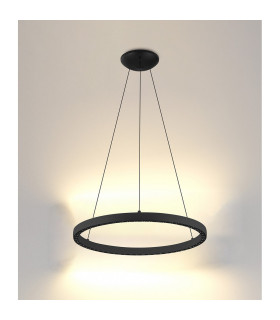 Riumar Ring Pendant 62cm 40W+15W LED 3 Way Relay 3000K 3800lm Black 3yrs Warranty-2