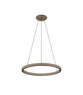 Riumar Ring Pendant 62cm 40W+15W LED 3 Way Relay 3000K 3800lm Sand Brown 3yrs Warranty-1