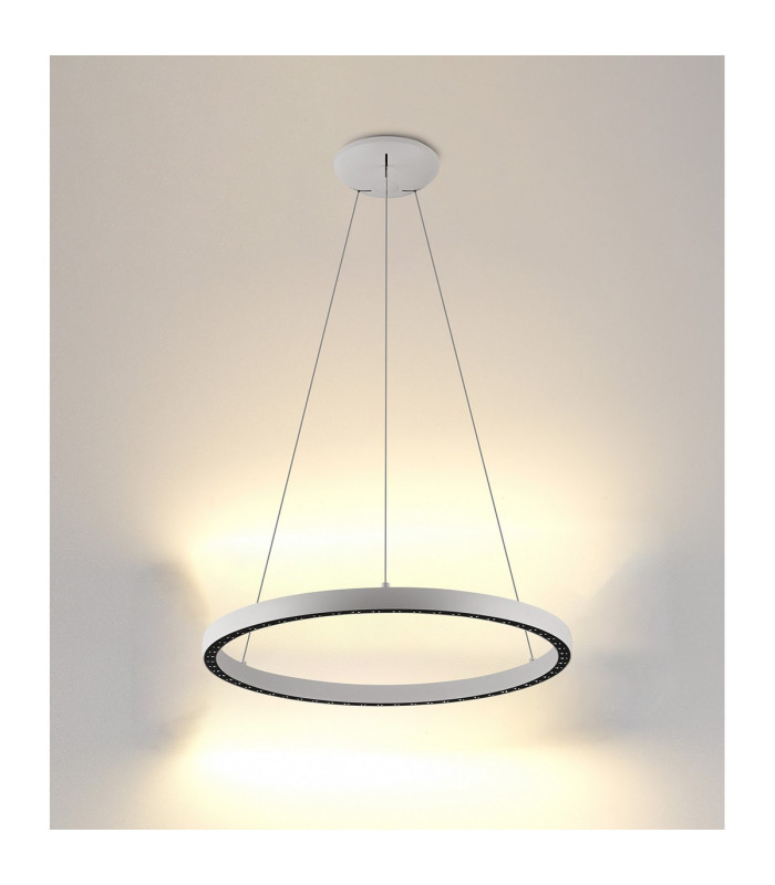 Riumar Ring Pendant 62cm 40W+15W LED 3 Way Relay 3000K 3800lm White 3yrs Warranty-2