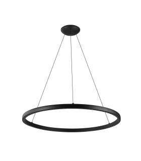 Riumar Ring Pendant 92cm 60W+20W LED 3 Way Relay 3000K 5800lm Black 3yrs Warranty-1
