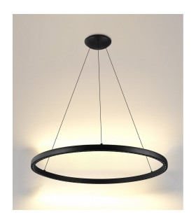 Riumar Ring Pendant 92cm 60W+20W LED 3 Way Relay 3000K 5800lm Black 3yrs Warranty-2