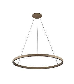 Riumar Ring Pendant 92cm 60W+20W LED 3 Way Relay 3000K 5800lm Sand Brown 3yrs Warranty-1