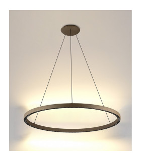Riumar Ring Pendant 92cm 60W+20W LED 3 Way Relay 3000K 5800lm Sand Brown 3yrs Warranty-2