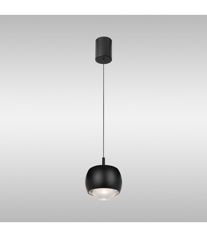 Roller Rise And Fall Pendant 12W LED 3000K 1000lm Black 3yrs Warranty-2