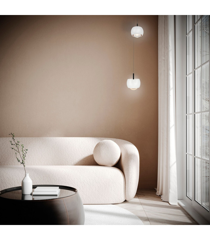 Roller Rise And Fall Pendant 12W LED 3000K 1000lm Black 3yrs Warranty-3