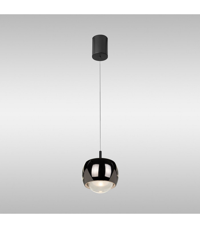 Roller Rise And Fall Pendant 12W LED 3000K 1000lm Chrome/Black 3yrs Warranty-2