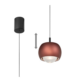 Roller Rise And Fall Pendant 12W LED 3000K 1000lm Coffee/Black 3yrs Warranty-1