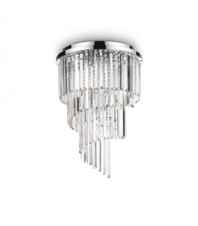 12 Light Ceiling Light Chandelier Chrome, E14 - 1