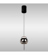 Roller Rise And Fall Pendant 12W LED 3000K 450lm Black Chrome/Black 3yrs Warranty-2