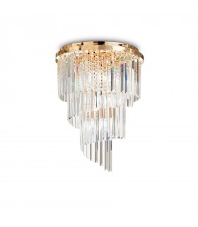 12 Light Ceiling Light Chandelier Gold, E14 - 1