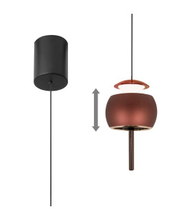 Roller Rise And Fall Pendant 12W LED 3000K 450lm Coffee/Black 3yrs Warranty-1
