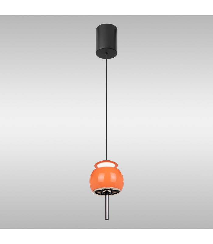Roller Rise And Fall Pendant 12W LED 3000K 450lm Orange/Black 3yrs Warranty-2