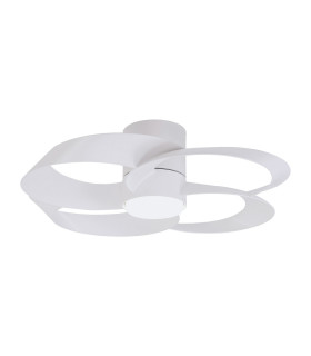 Rose 24W LED Dimmable Ceiling Light With Built-In 25W DC Reversible Fan Remote Control 2700-5000K 1800lm White-1