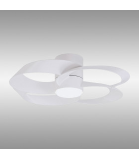 Rose 24W LED Dimmable Ceiling Light With Built-In 25W DC Reversible Fan Remote Control 2700-5000K 1800lm White-2