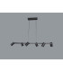 Sal 6 Light Linear Pendant Spotlight GU10 Matt Black-2