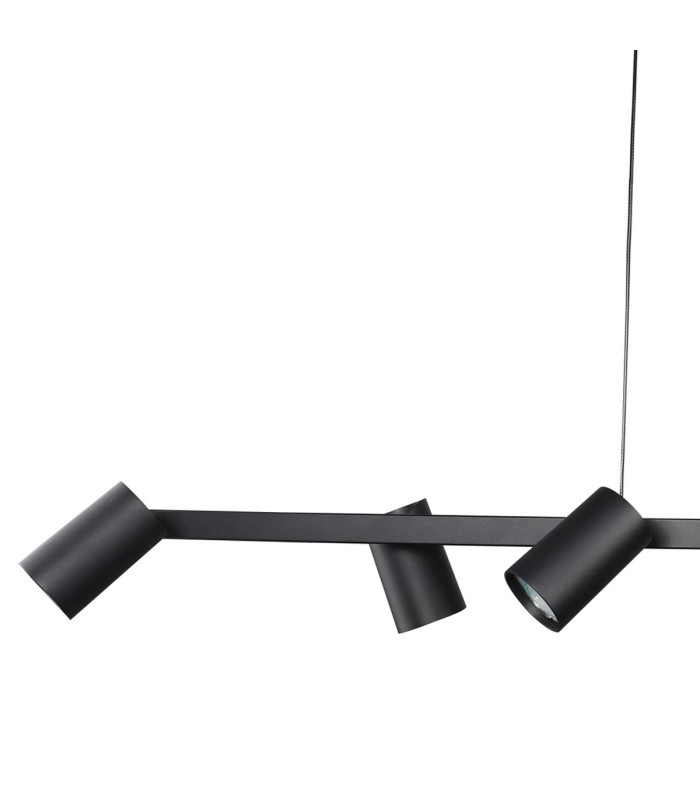 Sal 6 Light Linear Pendant Spotlight GU10 Matt Black-4