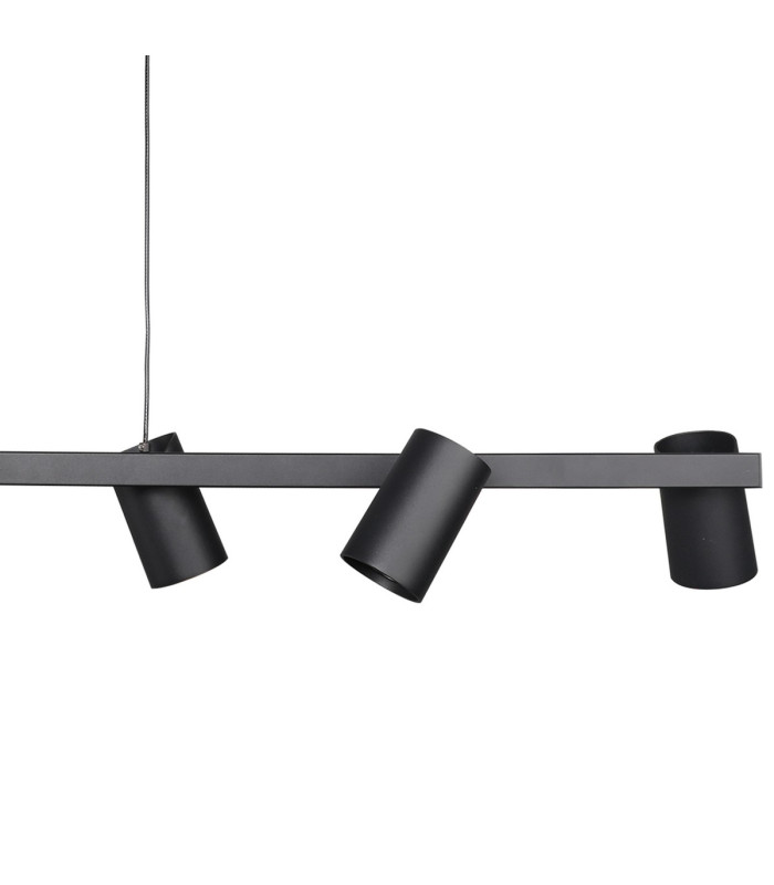 Sal 6 Light Linear Pendant Spotlight GU10 Matt Black-5