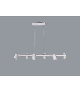 Sal 6 Light Linear Pendant Spotlight GU10 Matt White-2