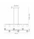 Sal 6 Light Linear Pendant Spotlight GU10 Matt White-6