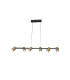 Sal 6 Light Linear Pendant Spotlight GU10 Satin Gold/Matt Black-1