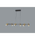 Sal 6 Light Linear Pendant Spotlight GU10 Satin Gold/Matt Black-2
