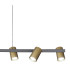 Sal 6 Light Linear Pendant Spotlight GU10 Satin Gold/Matt Black-6