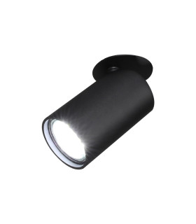 Sal 1 Light Recessed Spotlight GU10 Matt Black-1