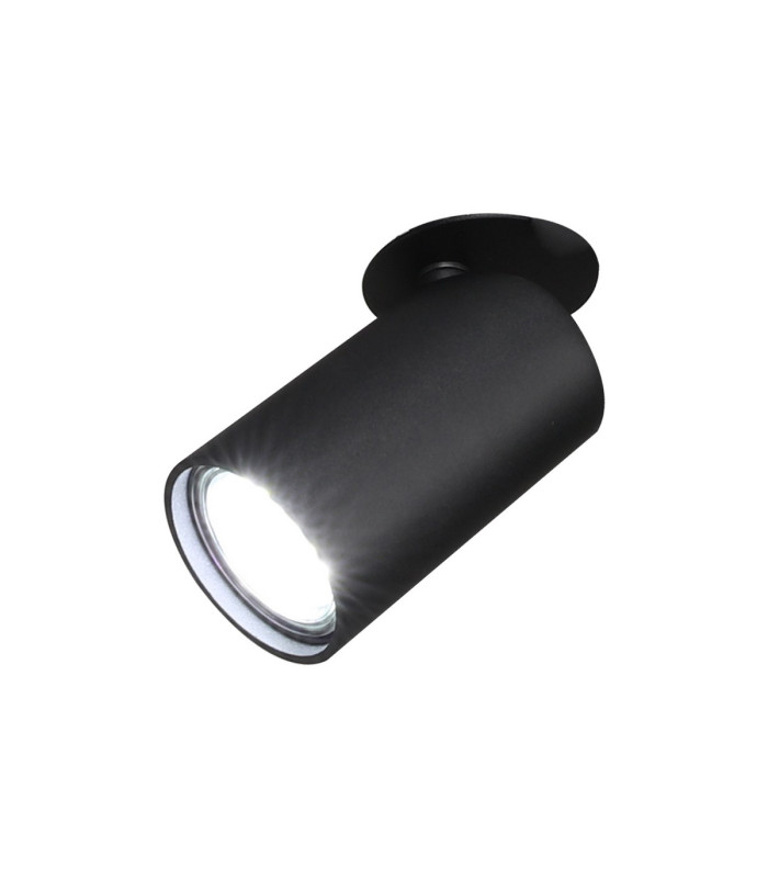 Sal 1 Light Recessed Spotlight GU10 Matt Black-1