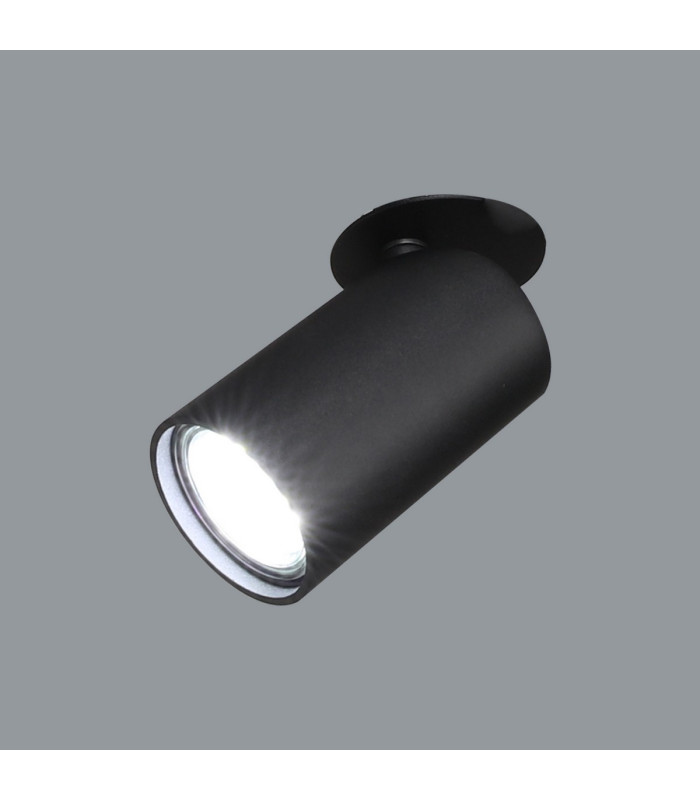 Sal 1 Light Recessed Spotlight GU10 Matt Black-2
